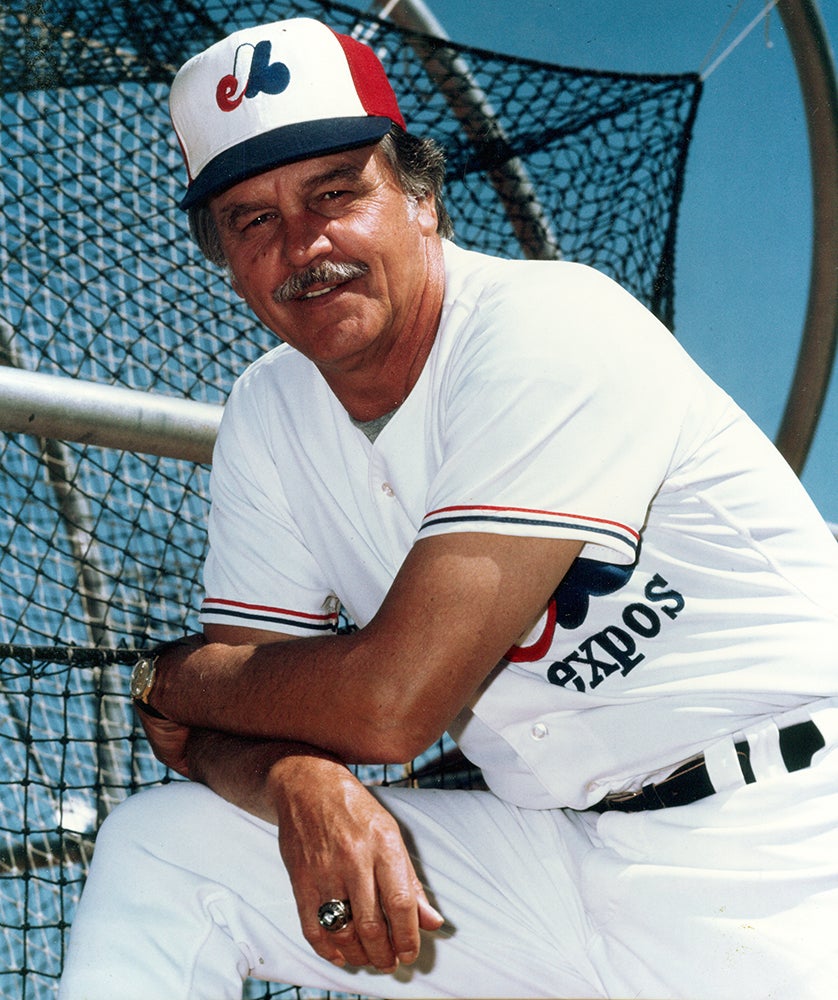 Dick Williams wearing Expos uniform